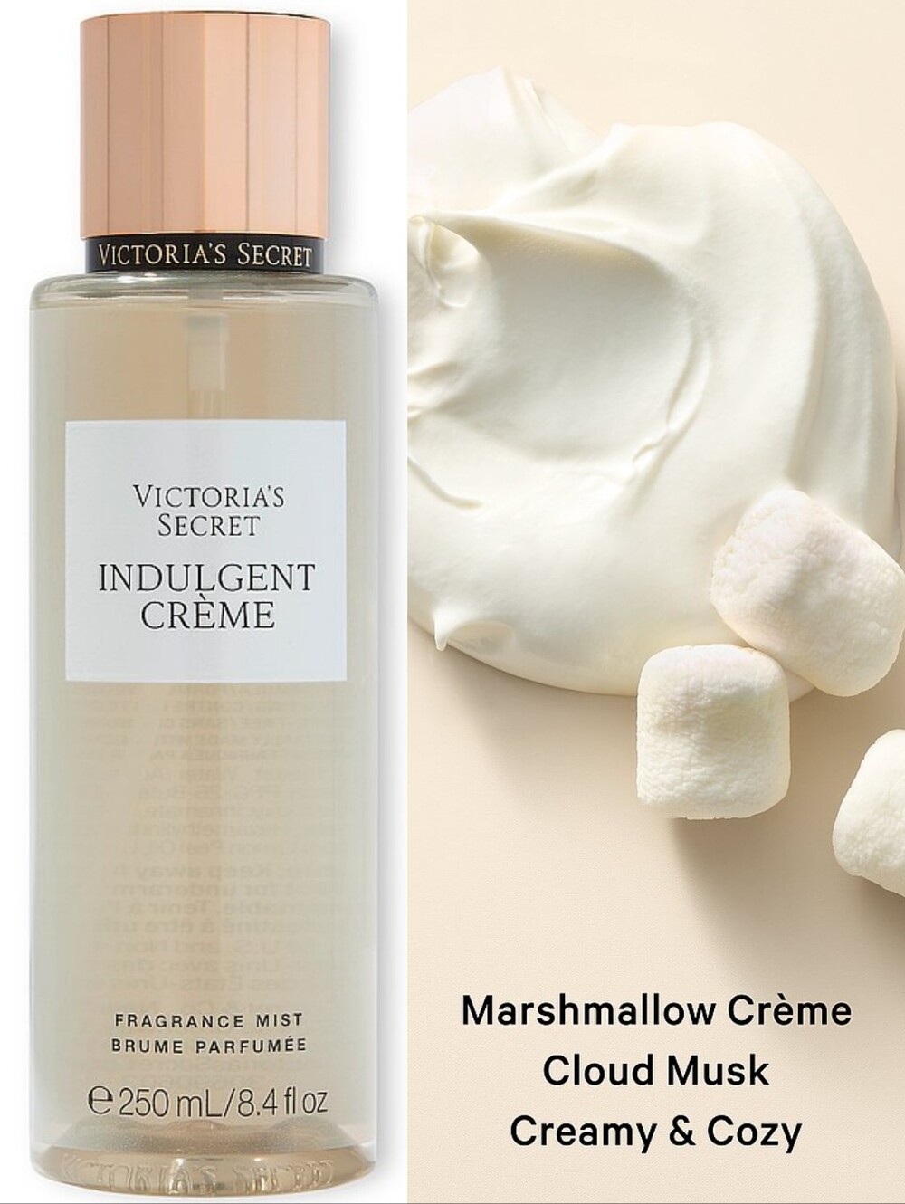 Victoria's Secret Indulgent Crème Fragrance Body Mist 8oz NEW